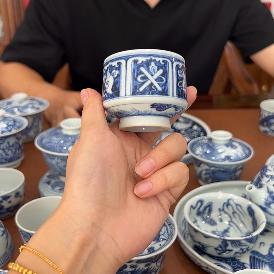 7***9青花手绘主人杯陶瓷