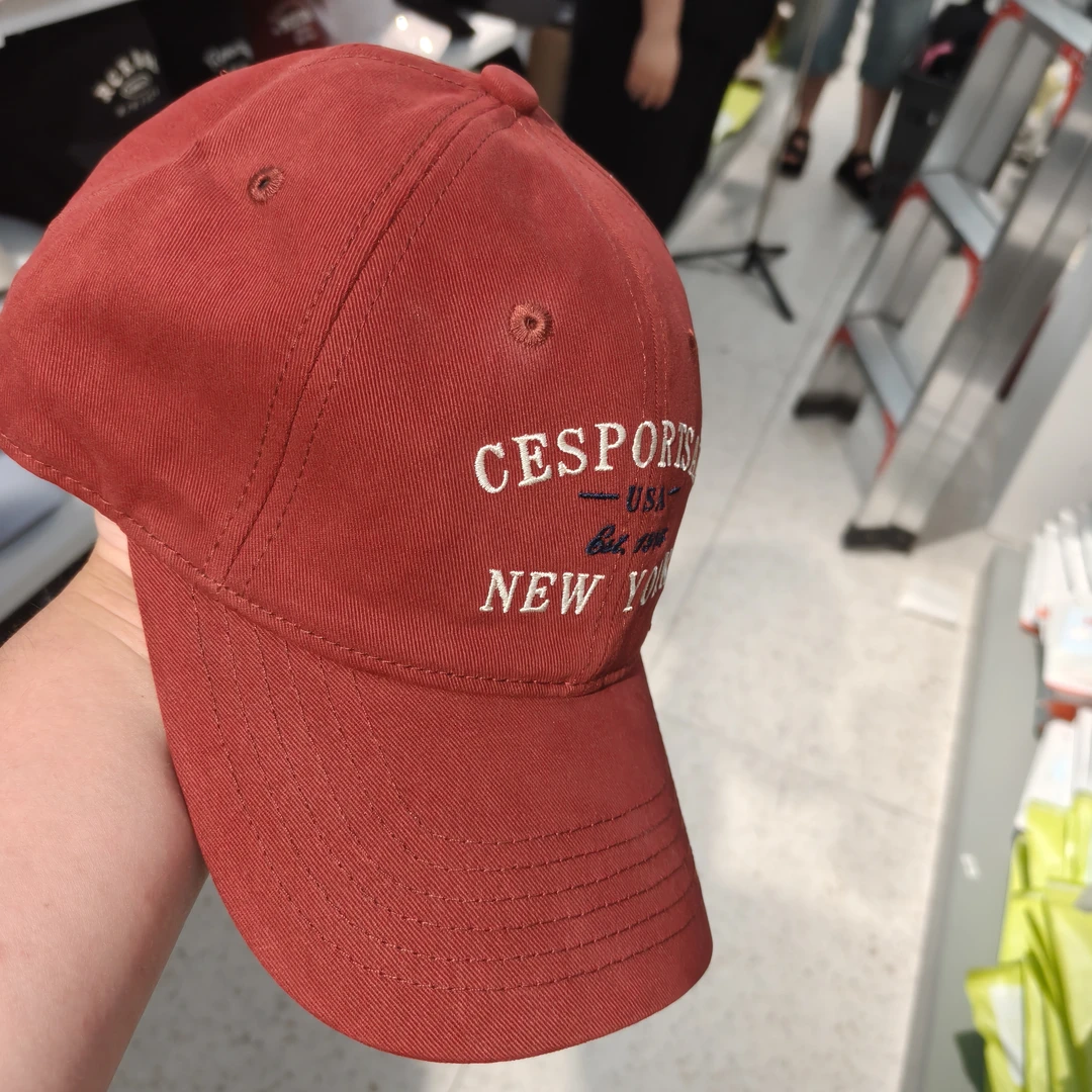 刺绣字母休闲鸭舌帽棒球帽男帽子橘色运动帽美式