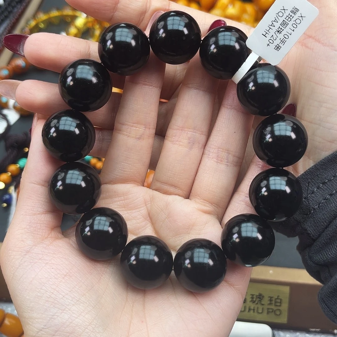 琥珀未镶嵌手链20 m孤品/微瑕