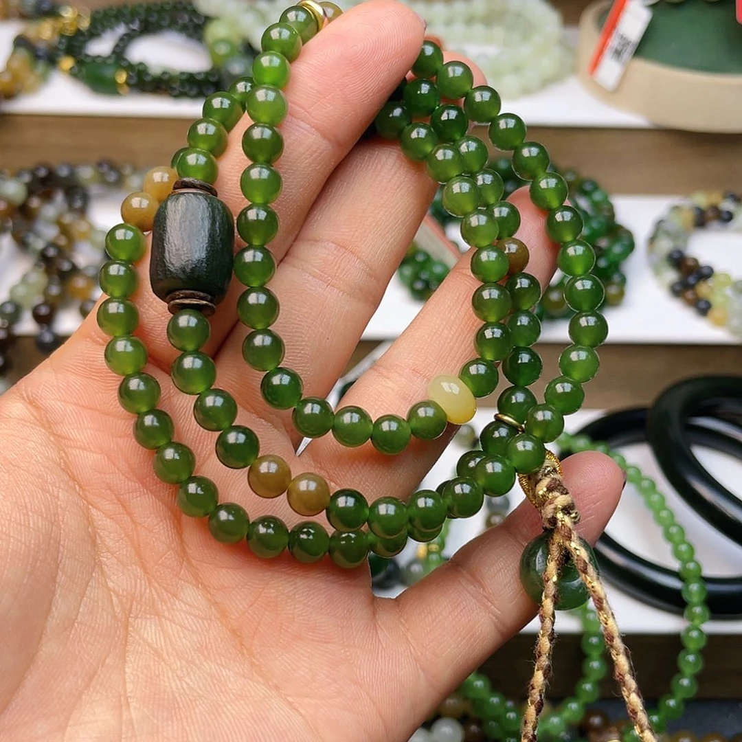 和田玉手串卡6未镶嵌