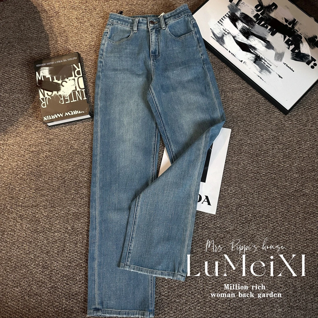 LMXPPJ【米兰】直筒裤女款爆款2025新款百搭修身显瘦休闲MX6215C