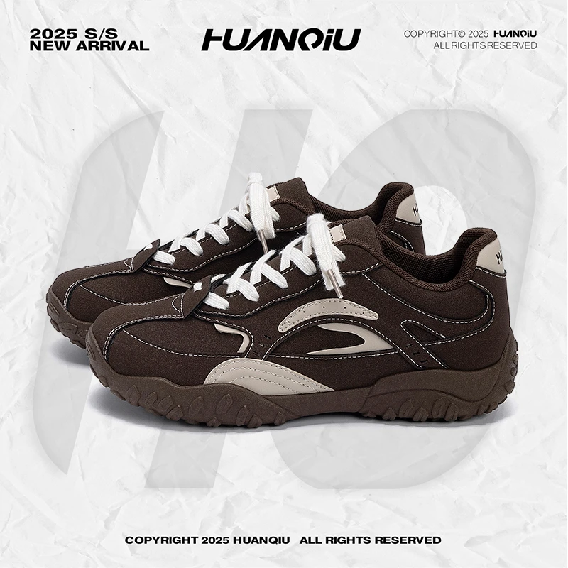 环球复古通勤潮鞋男款2025秋季新款国潮男鞋百搭内增高休闲德训鞋