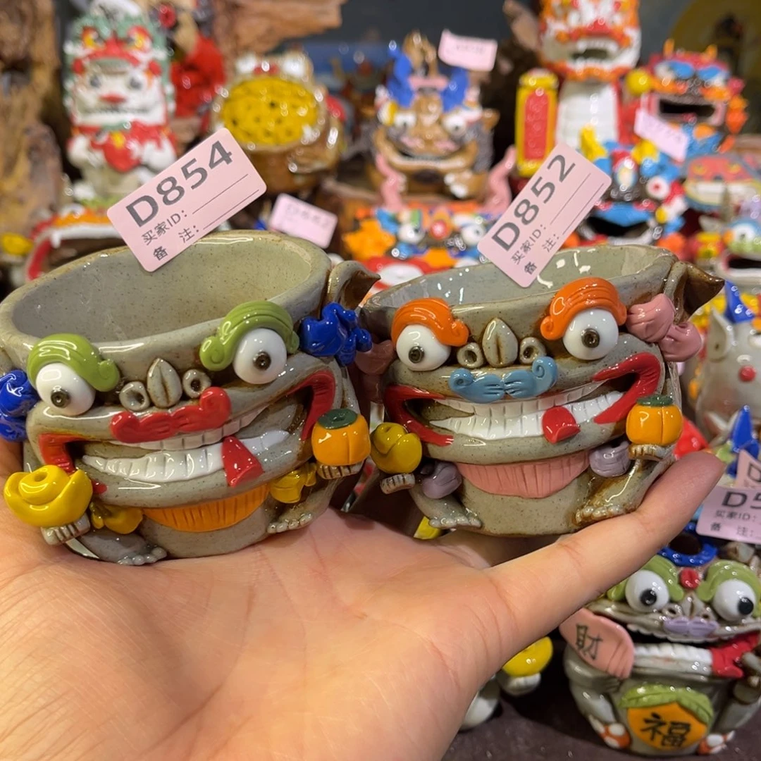 泥塑很*来纯手工茶宠摆件