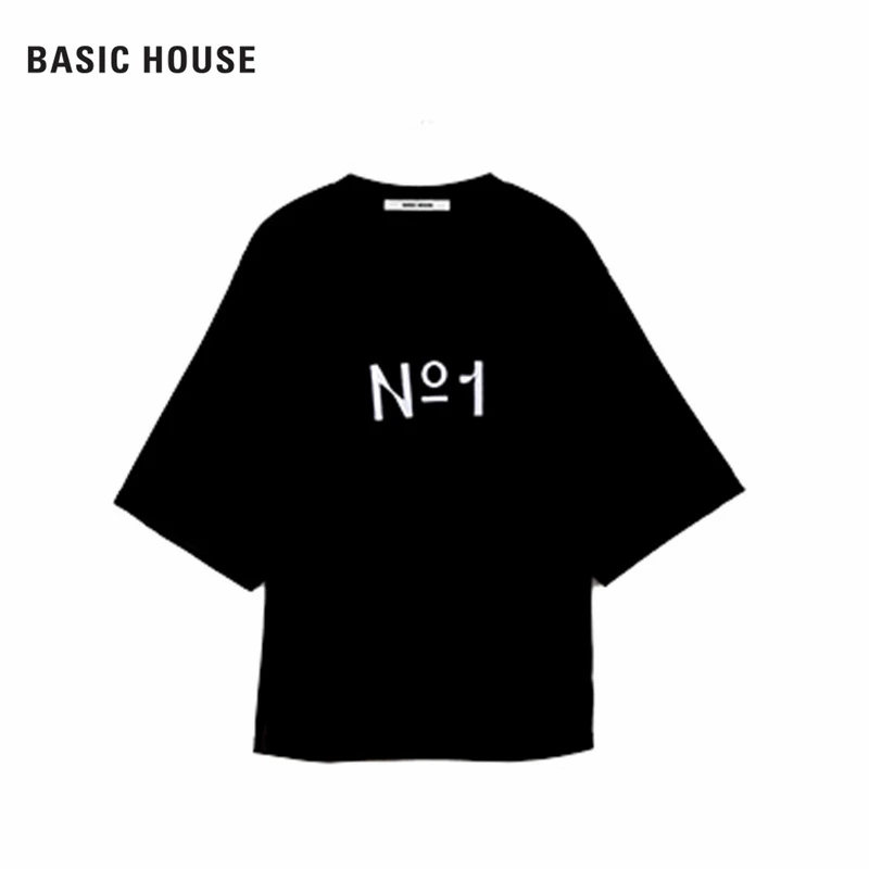 Basic House/百家好时尚百搭短袖T恤BJ2486-HVTS320IBK