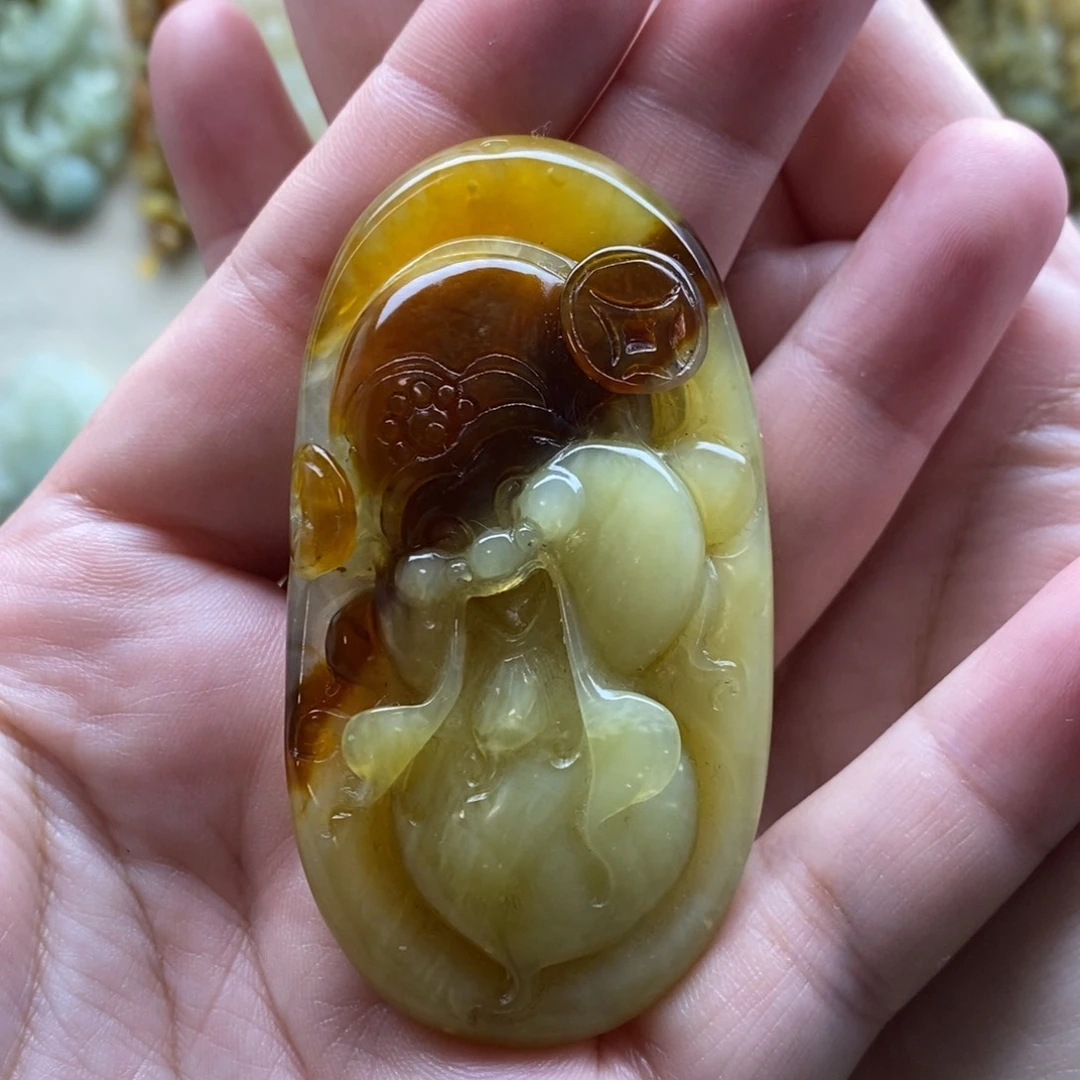 【闪购商品】岫玉未镶嵌颈饰财神