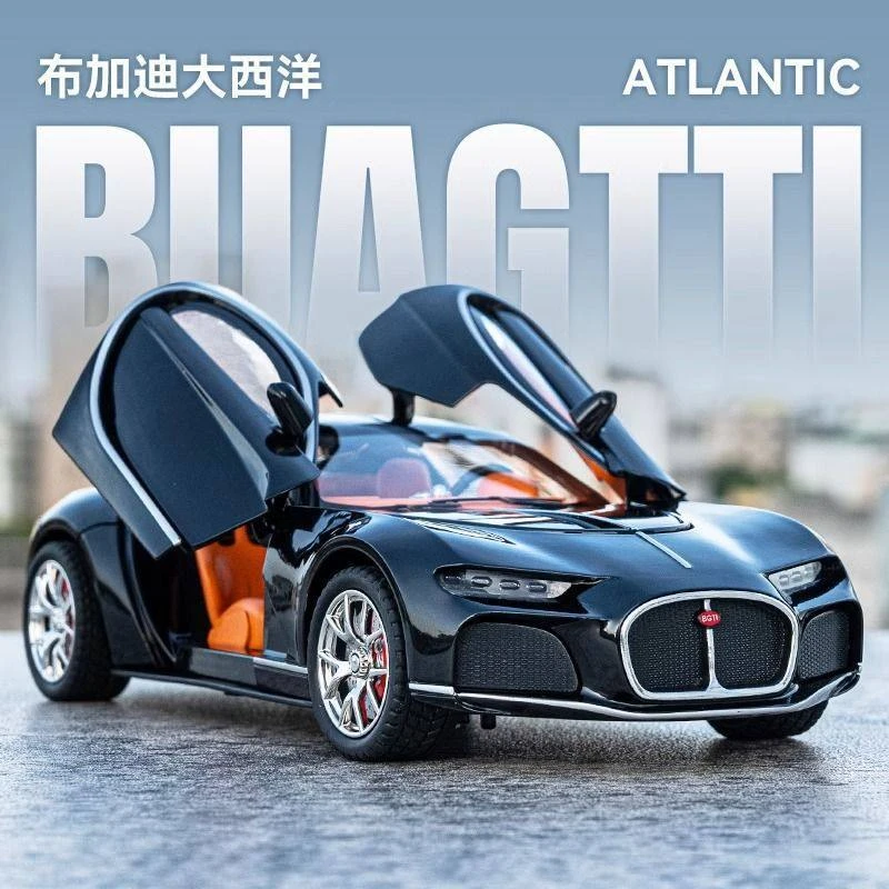 车致24布加迪大西洋合金车模儿童超跑玩具车模型仿真小汽车1-