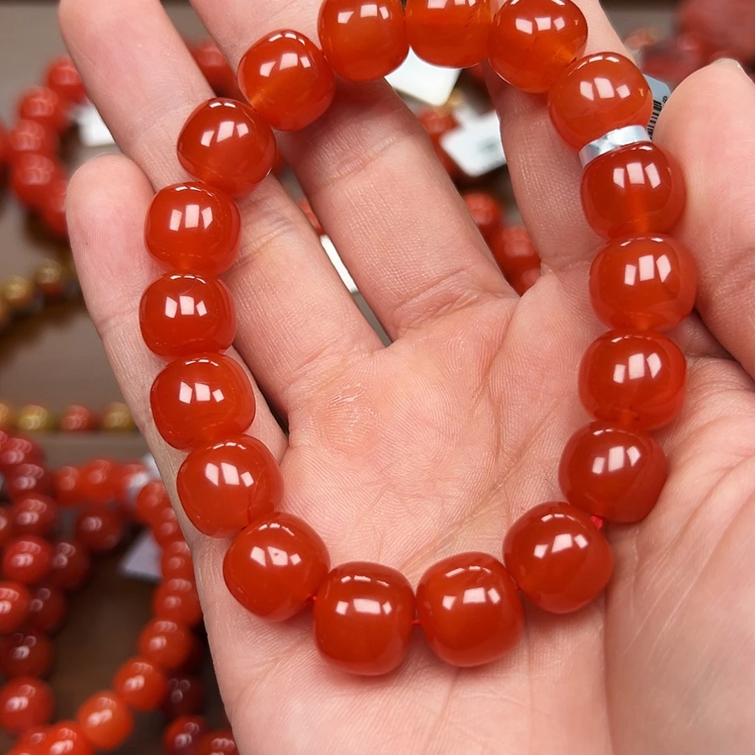 南红玛瑙未镶嵌手链保山料冰料12m老型典藏版