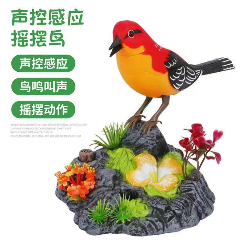 仿真小鸟桌面摆件可爱家居装饰品卧室玄关电视柜