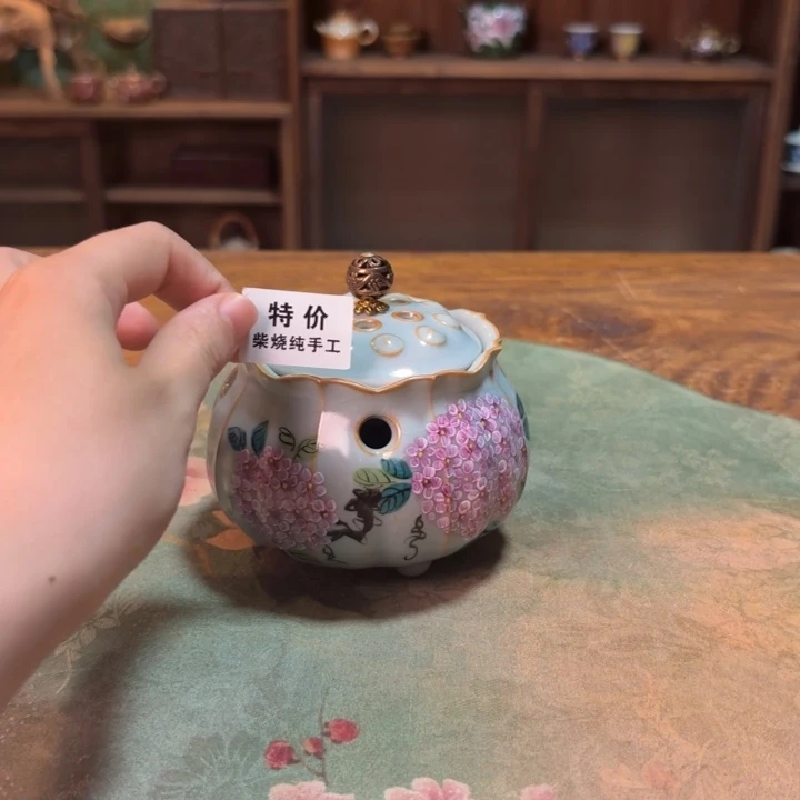 柴烧纯手工手绘陶瓷