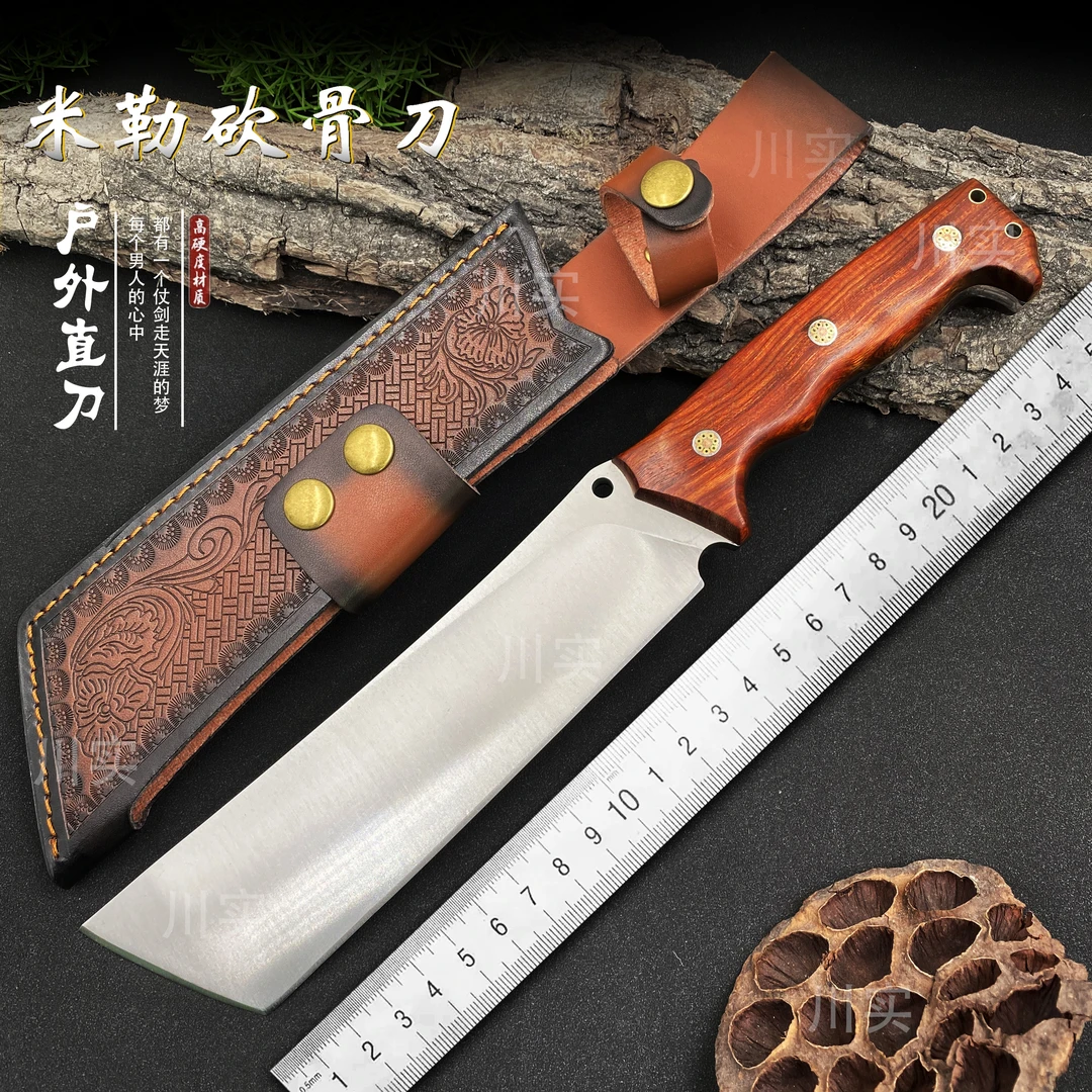 川实 米勒家用户外高硬度砍骨刀砍柴刀切片刀菜刀 已开刃 8-29大