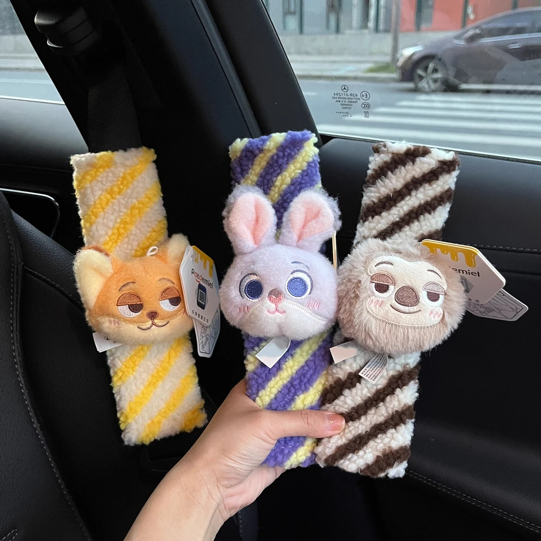 疯狂动物城朱迪尼克汽车安全带护肩套车载保险带把套车内装饰用品