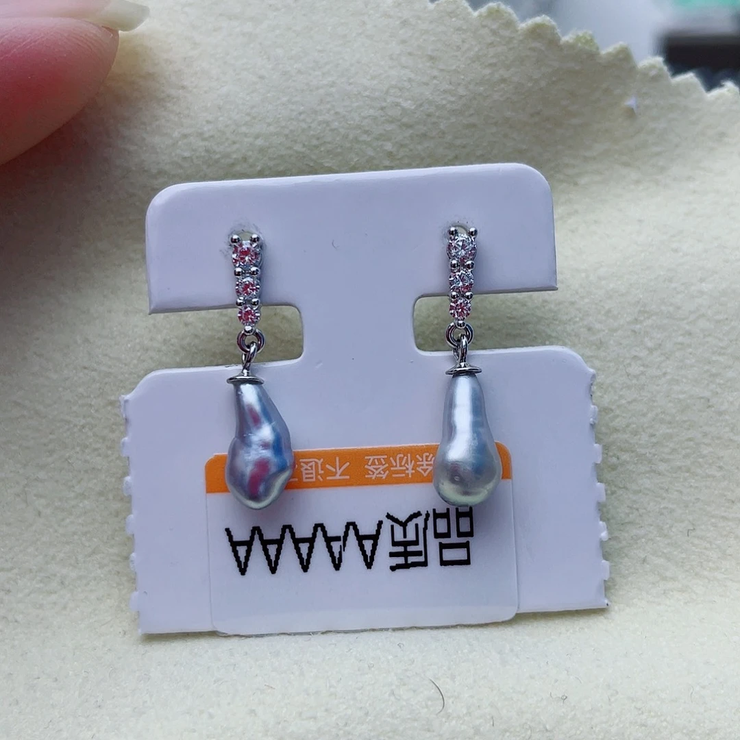 耳饰海水珍珠银S925镶嵌w53