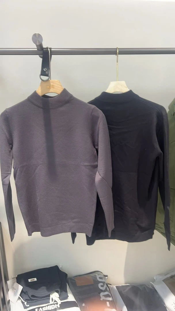 半高领纯色针织冬季毛衣针织衫保暖中领休闲内搭时尚打底衫602