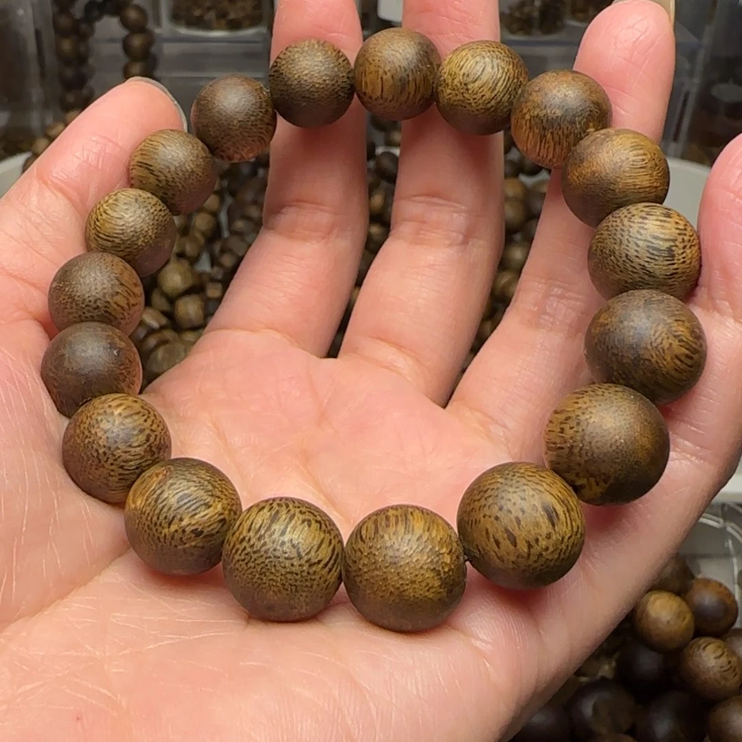 沉香手串西*单圈1.2规格12.3克海南乌身