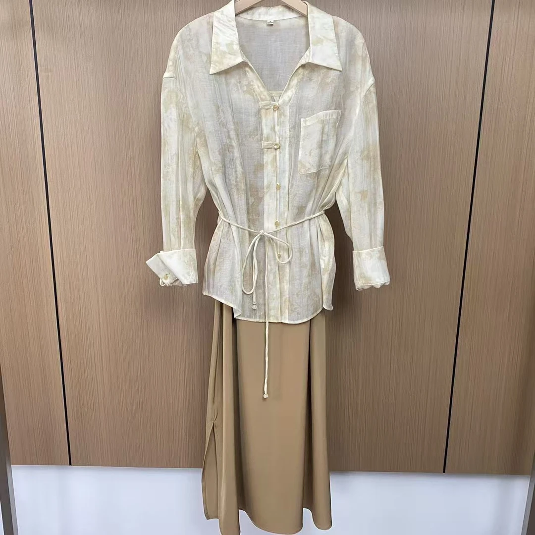 60文艺风个性街头日韩时尚套装收腰衬衫显瘦设计师秋季