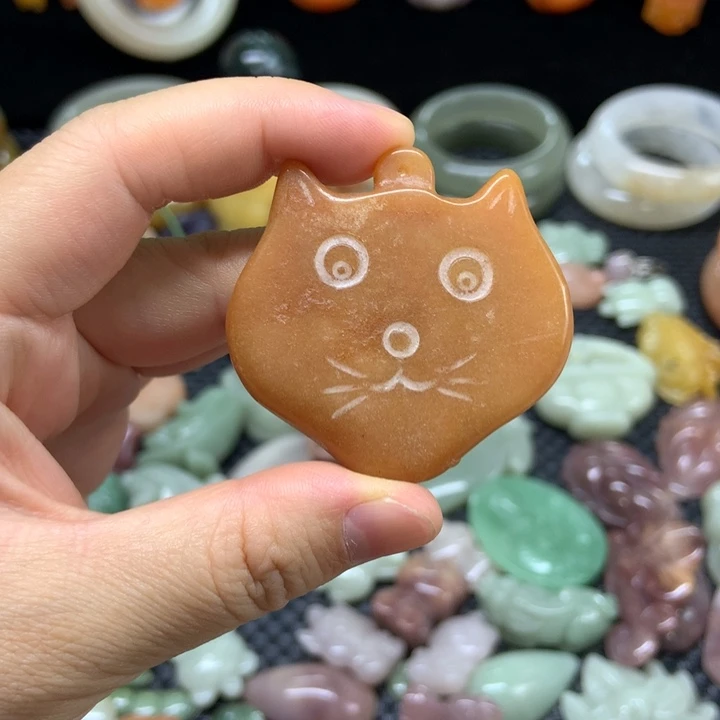 石英质玉未镶嵌吊坠(不含链)