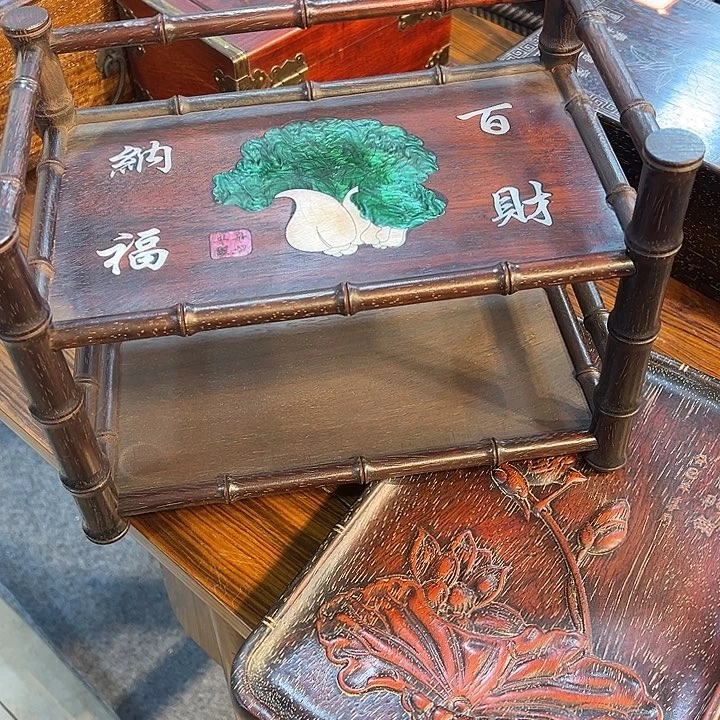 用***0木紫檀茶水架木木