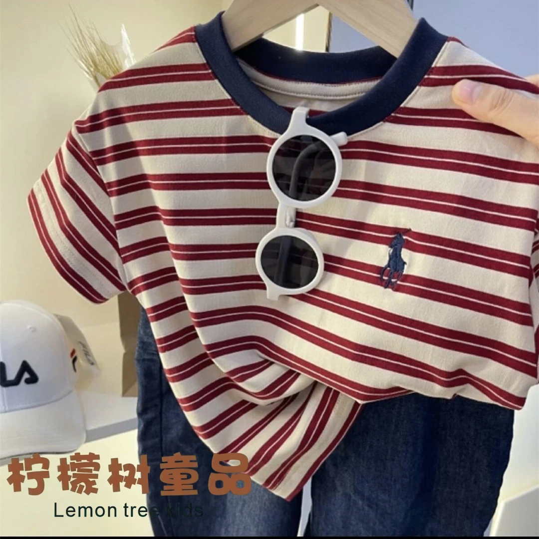 柠檬树-精梳棉面料儿童夏季刺绣短袖-QC-181