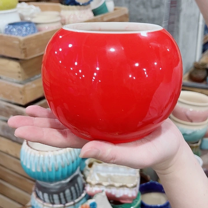 有孔，凑10元包邮陶瓷花盆发货！