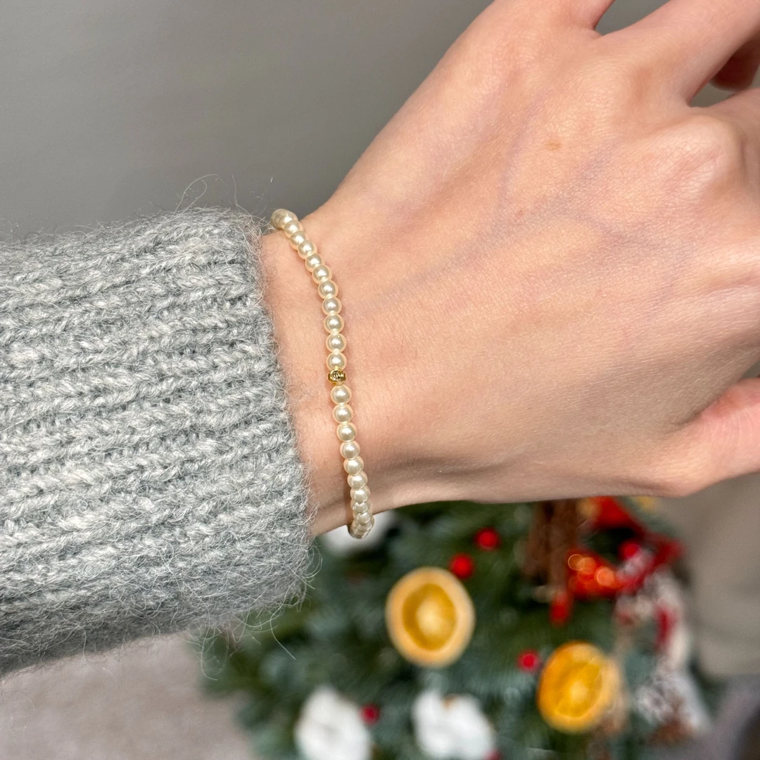 非金属仿珍珠手链 珠珠手链送闺蜜送女友礼物手链时尚小众百搭ins