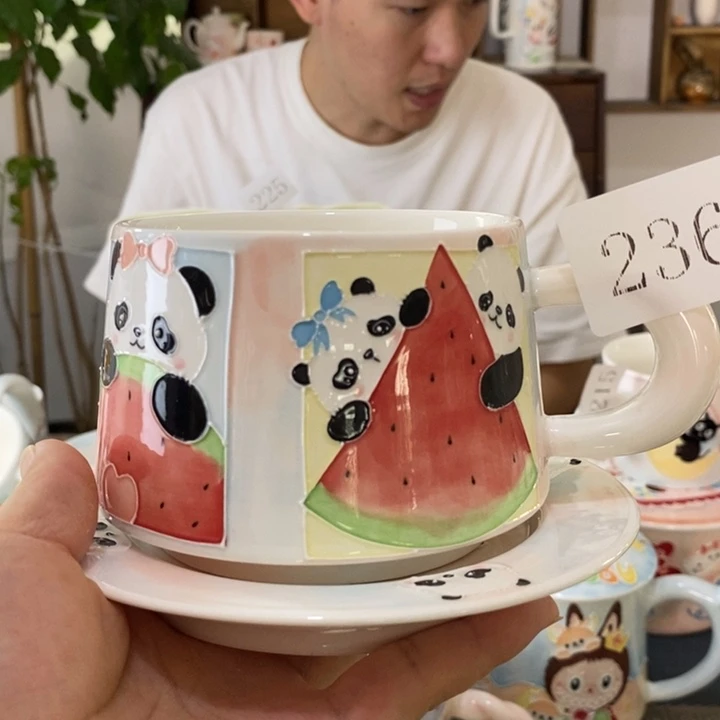 瓷片景德镇釉下彩手绘