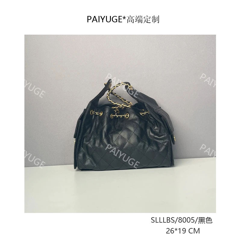 SLLLBS/8005/黑色 Paiyuge高端订制女士手提单肩包斜挎包8005