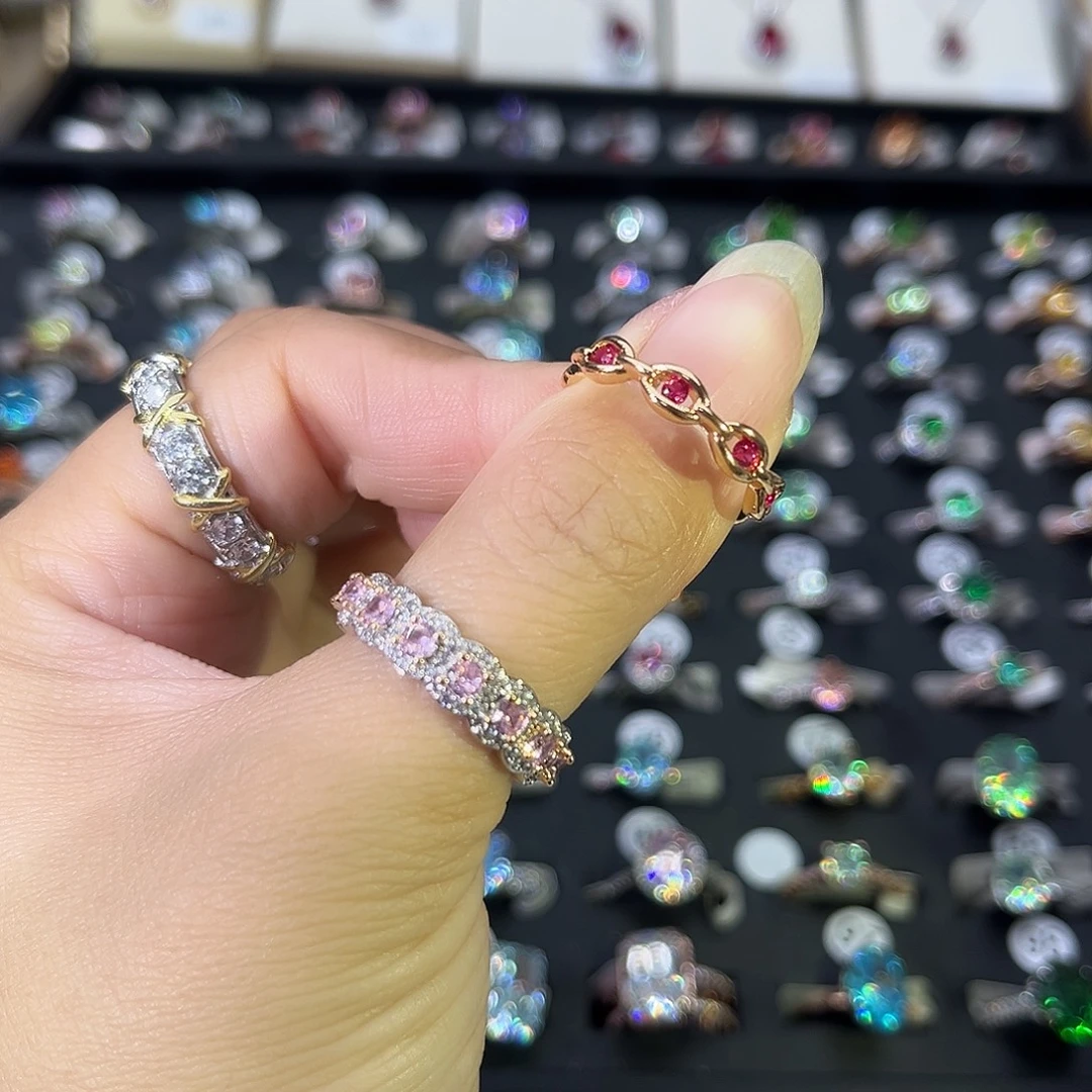 莫桑石非金属活口排戒