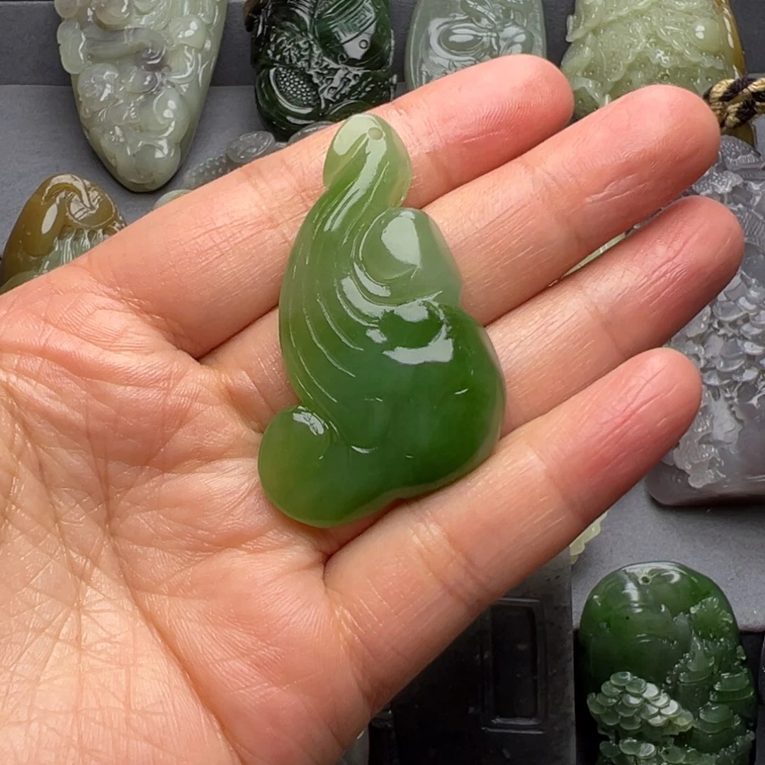 和田玉未镶嵌挂件怡*