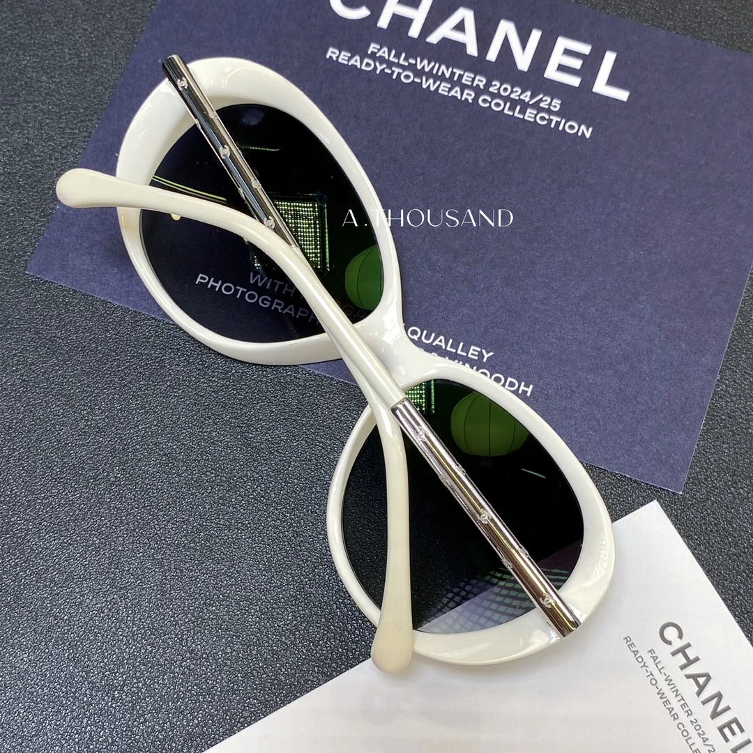 95新 Chanel/香奈儿 白框圆墨镜-95979907