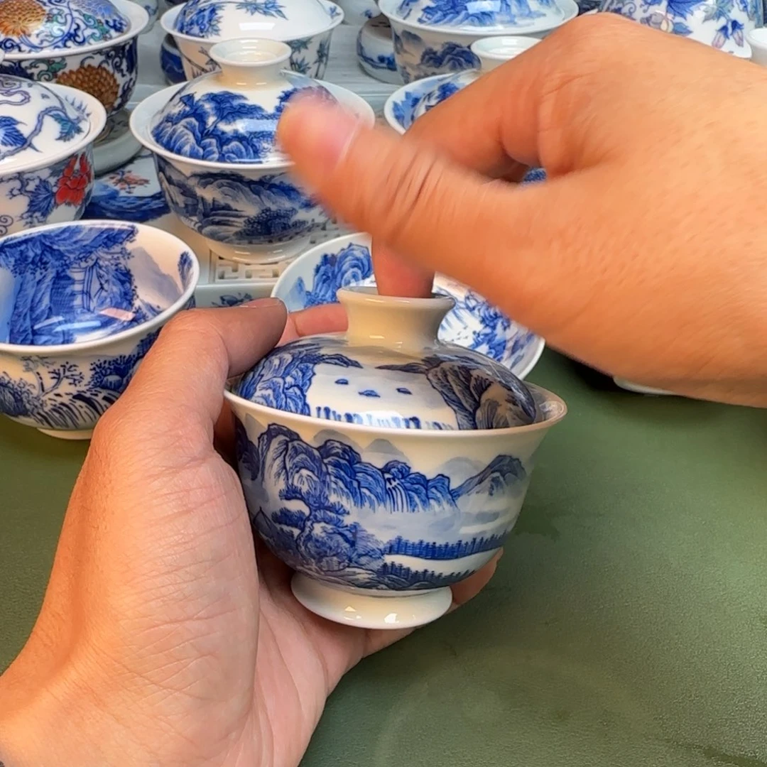 纯手工纯手绘茶具石头368