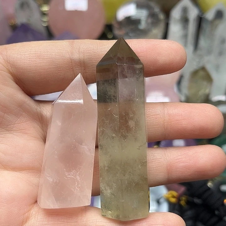 未镶嵌水晶珠宝半成品63克水晶柱