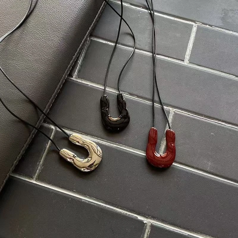 合金项链 Shuyan妍【马蹄项链】小众设计高级感马蹄U字项链A001