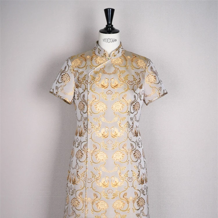 【如意对凤】高端宋锦旗袍连衣裙CD2167545