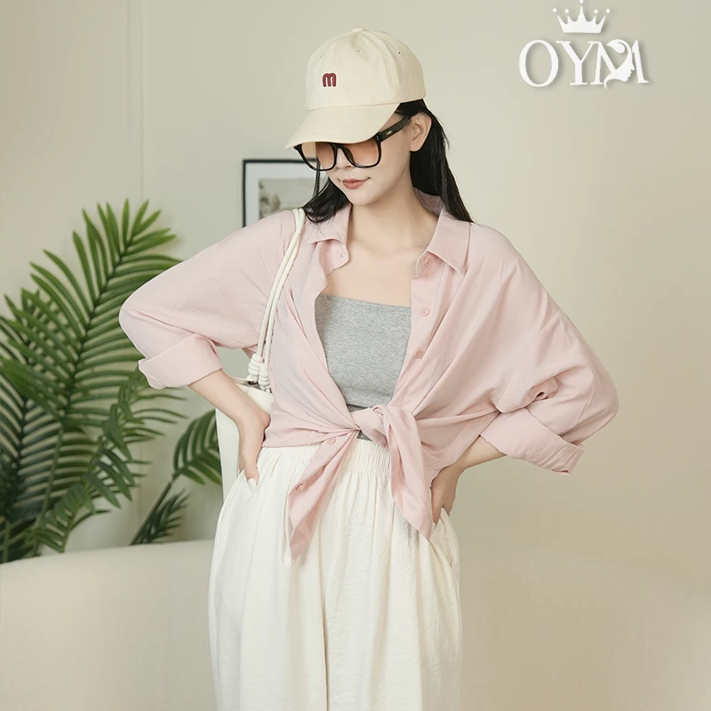 【冰感防晒】2025夏季外套轻薄衬衫纯色长袖衬衣防晒衣薄款女款外穿