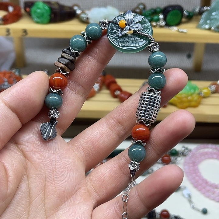 翡翠未镶嵌手链123456