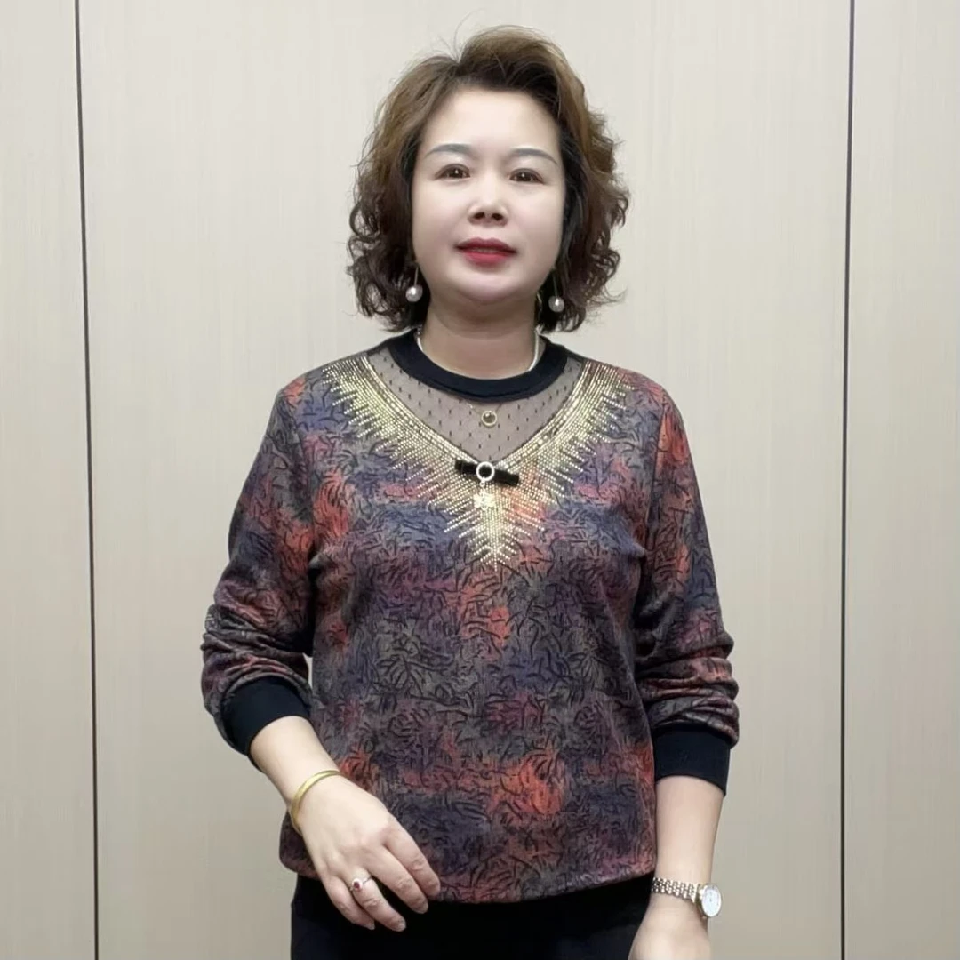2025秋季时尚中老年弹力气质女装宽松显瘦百搭洋气休闲妈妈装