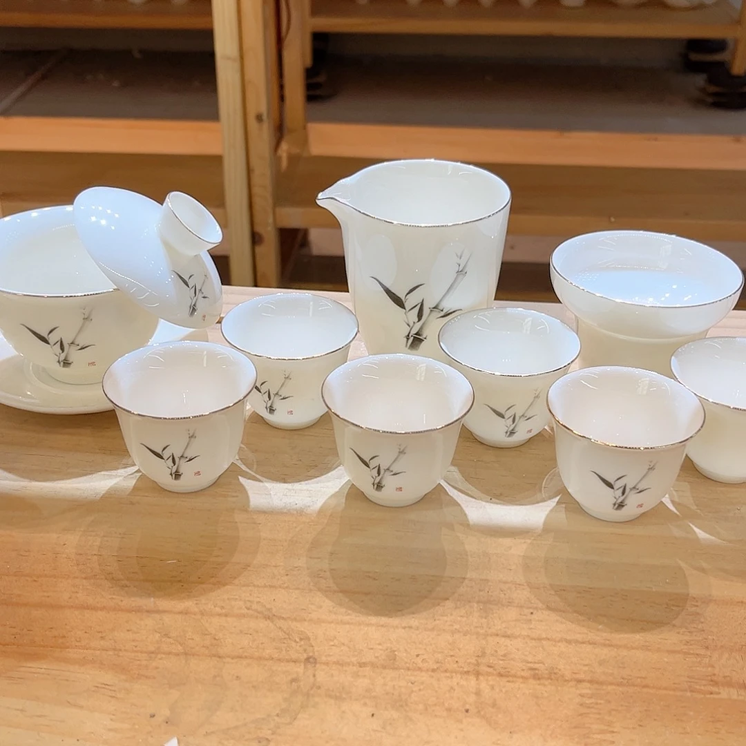 【御瓷斋】羊脂玉瓷茶具套装