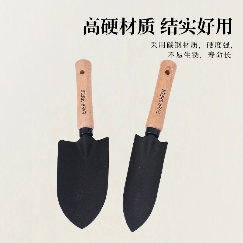 园艺铲不锈钢园艺园林工具家用小铁锹花铲除草耙锹小铲子