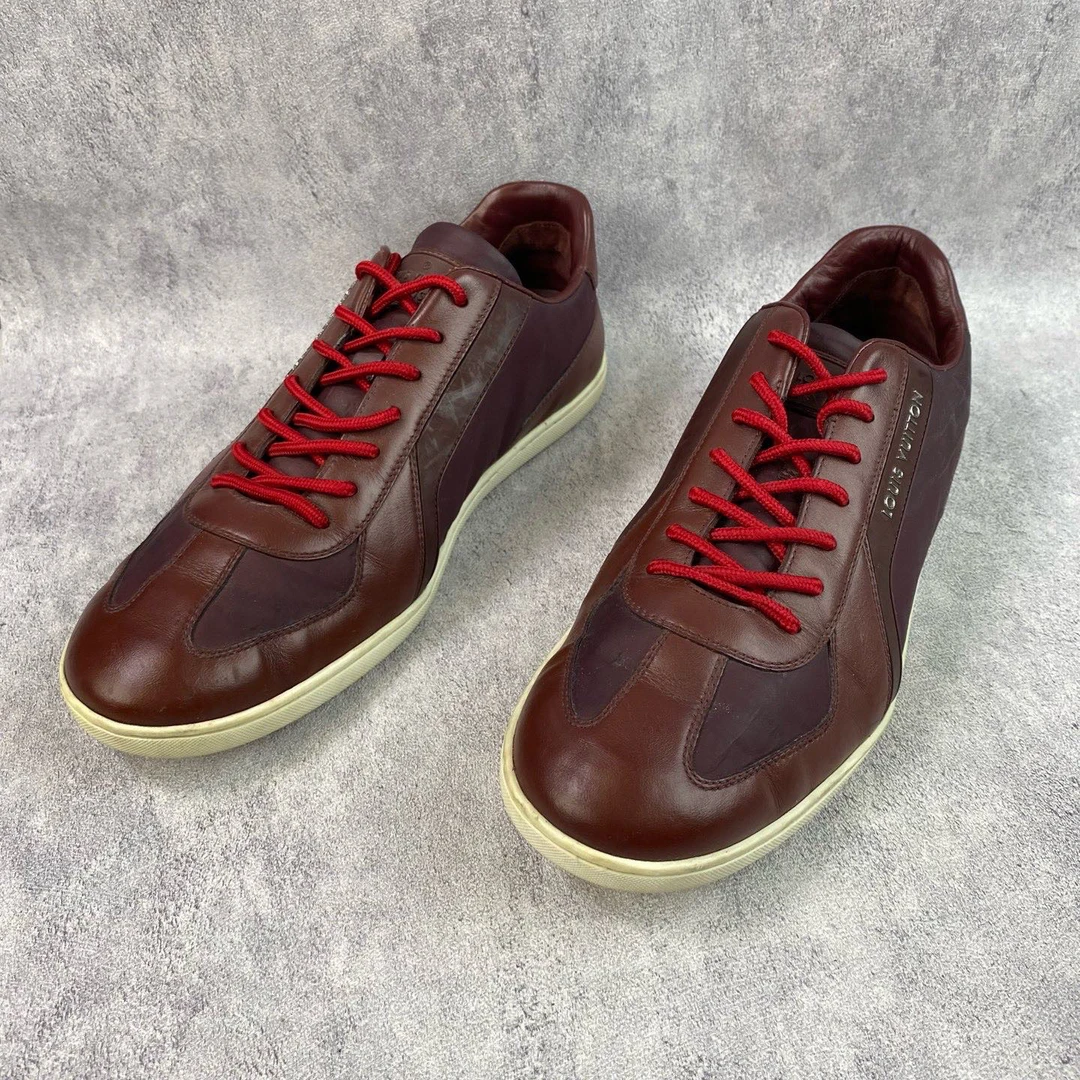 95新 LouisVuitton/路易威登 酒红太空棉拼接板鞋 41.5欧码 T569