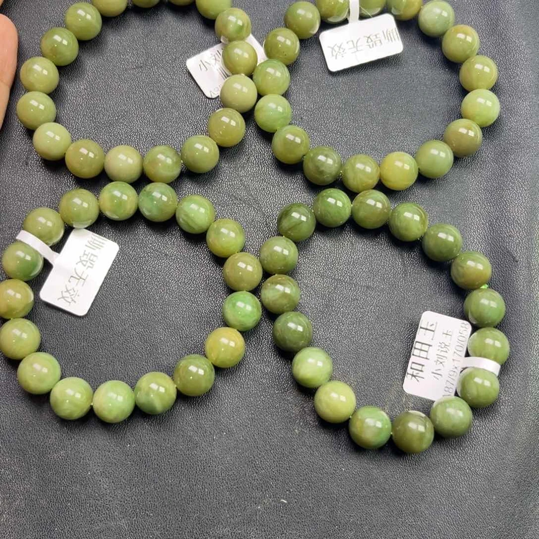 和田玉手链未镶嵌多样性拍一发一俄罗斯碧玉唐三彩卡12