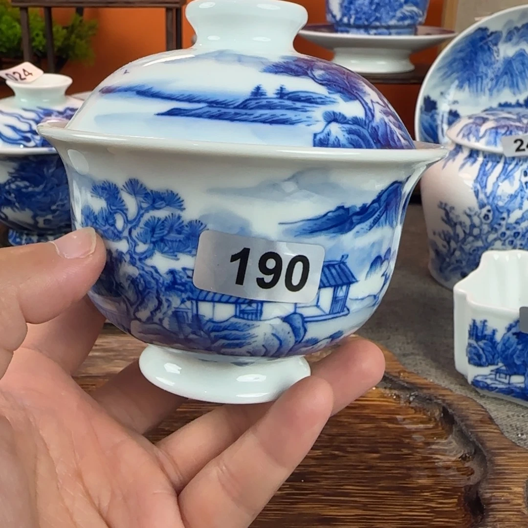 瓷片景德镇手绘青花茶器190