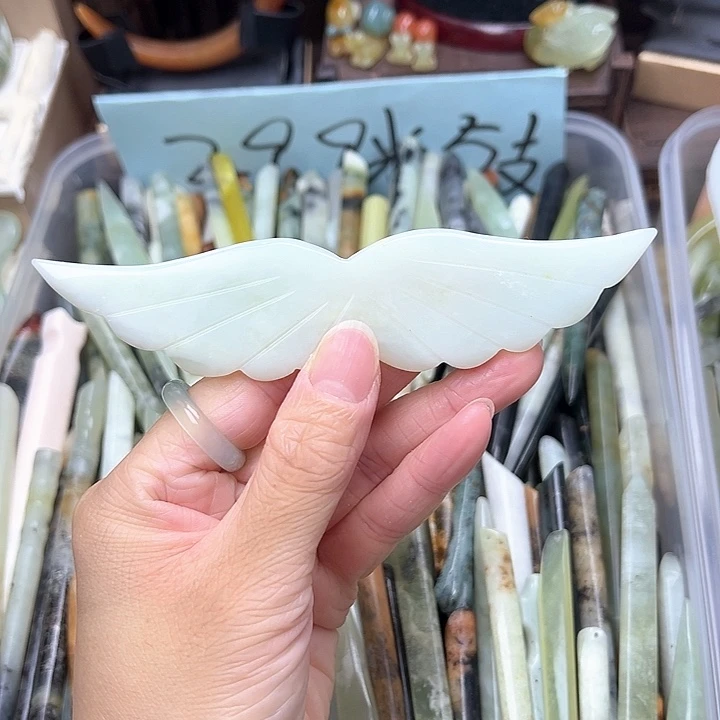 蛇纹石玉未镶嵌发簪