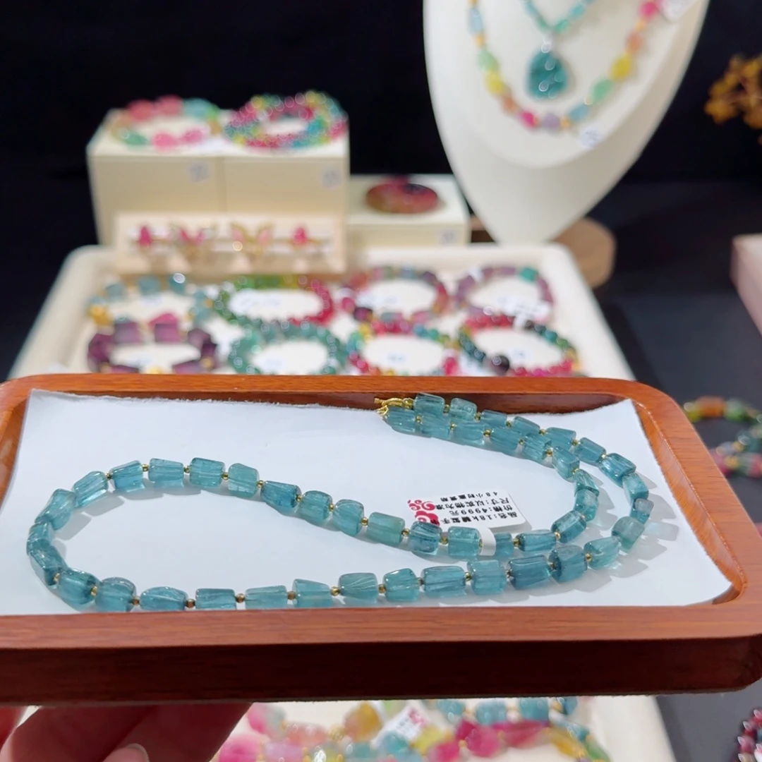 手串18K金镶嵌碧玺手串