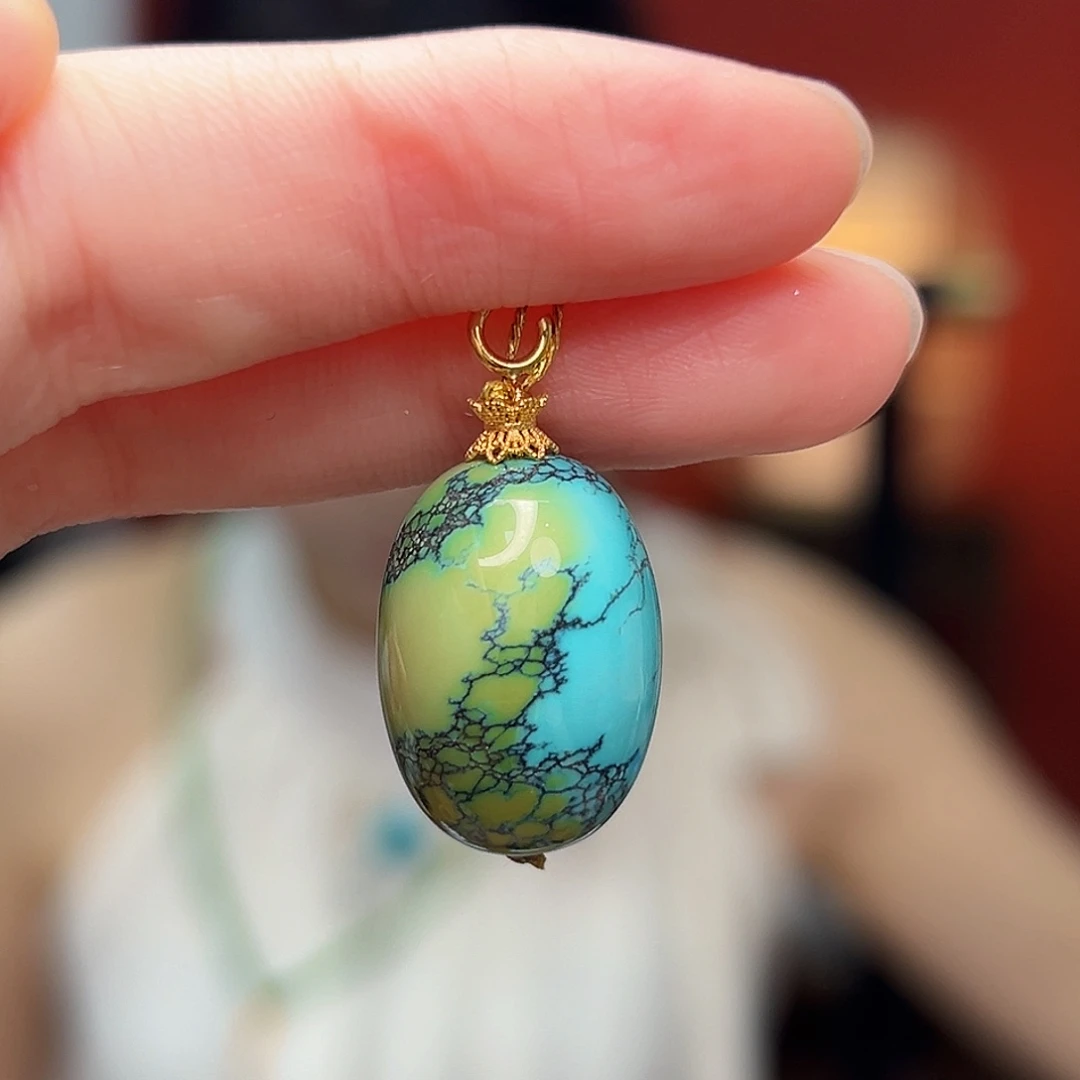 18K金镶嵌绿松石珠宝奇石