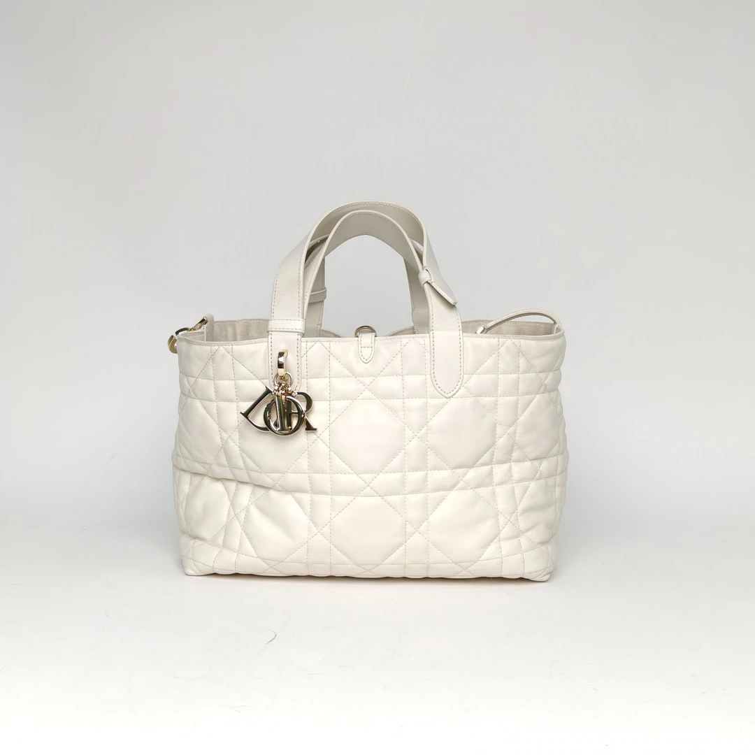 95新 DIOR/迪奥 【双双】Toujours 手提单肩包 中号 28.5白色2024