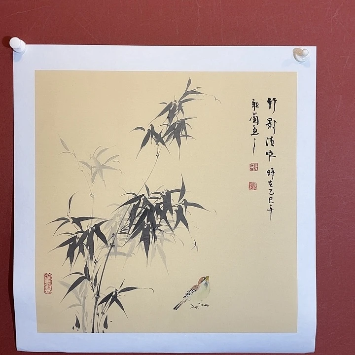 国画听兰老师花鸟