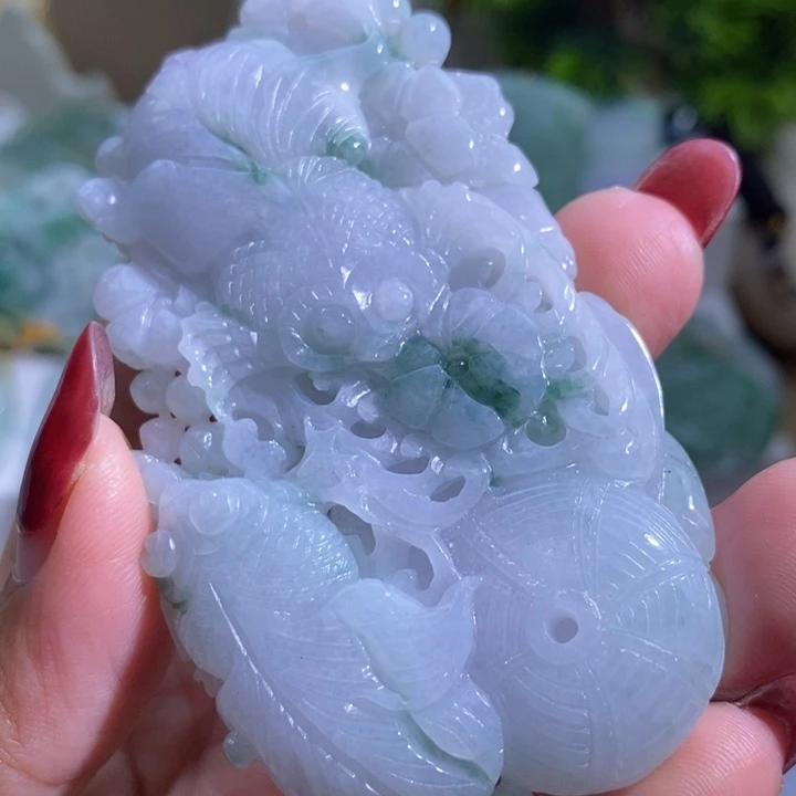 【闪购商品】翡翠挂件未镶嵌鱼