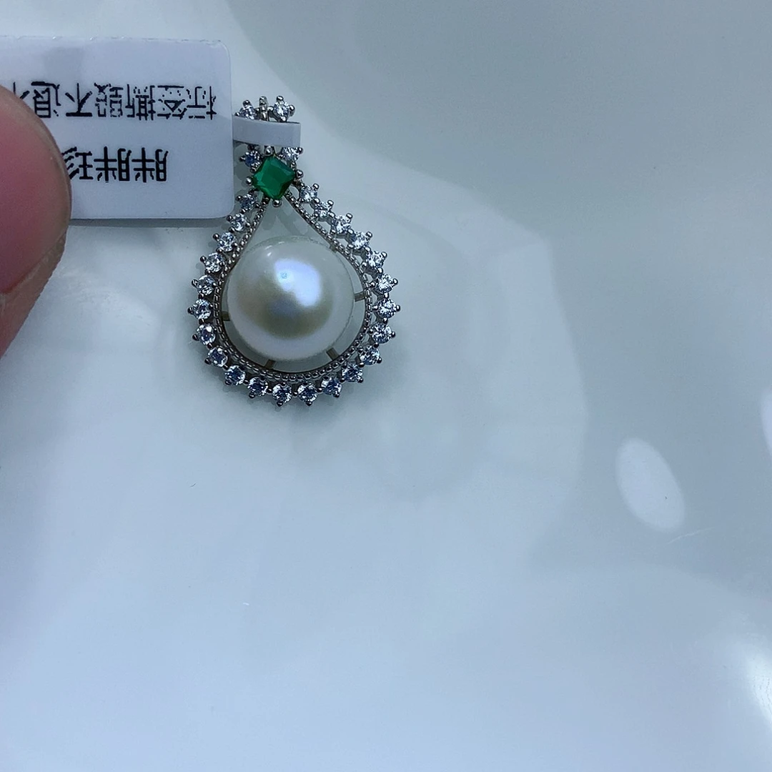 淡水珍珠颈饰银S925镶嵌