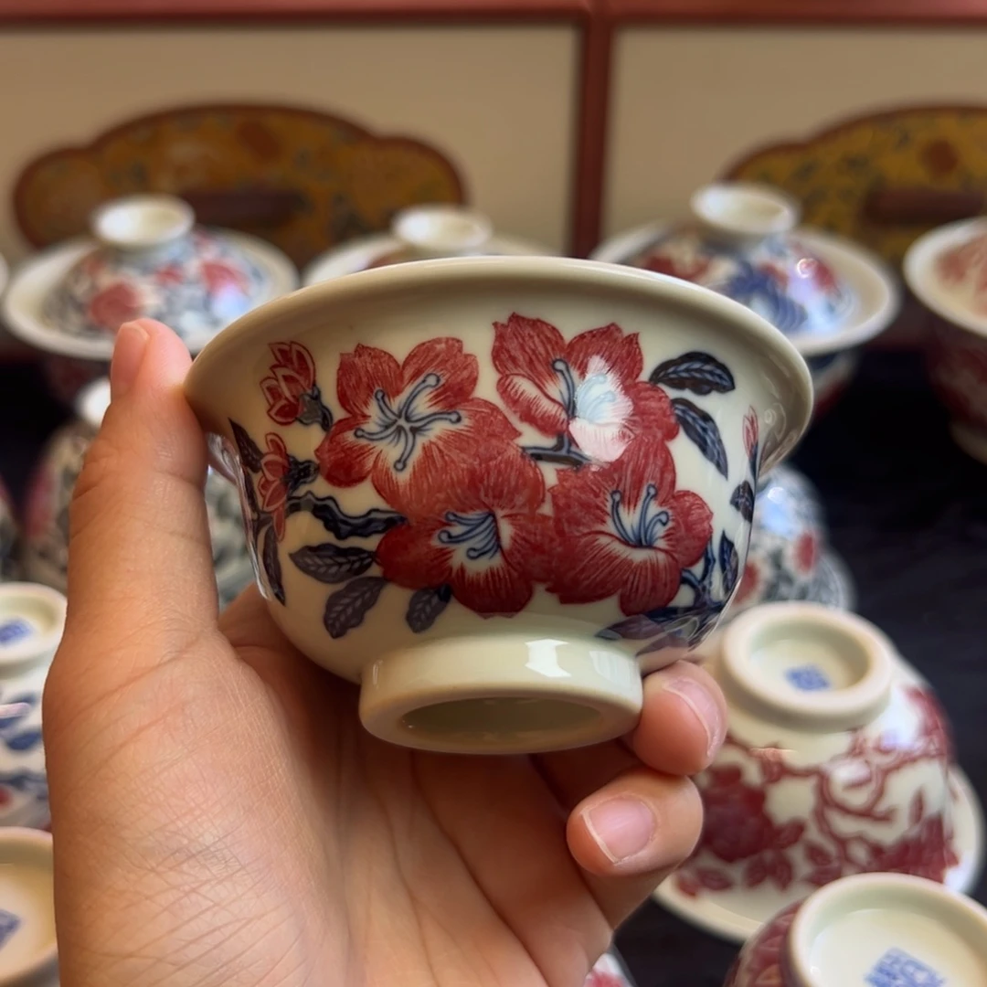 正绎堂釉里红杜鹃花