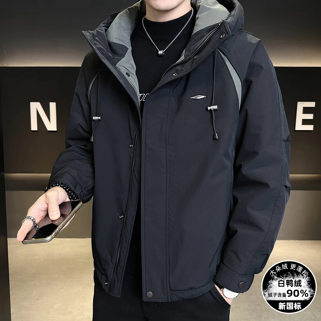 TUCANO/啄木鳥连帽男士休闲工装连帽羽绒服工装潮流时尚防风时尚